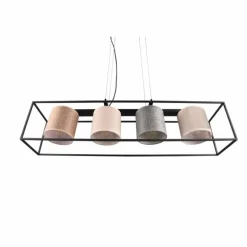 Suspension Trio Ross Noir, 4 lumières