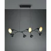 Suspension Trio Roxie Laiton, Noir, 7 lumières