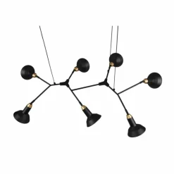Suspension Trio Roxie Laiton, Noir, 7 lumières