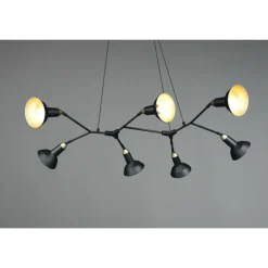 Suspension Trio Roxie Laiton, Noir, 7 lumières