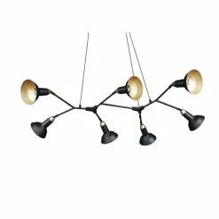 Suspension Trio Roxie Laiton, Noir, 7 lumières