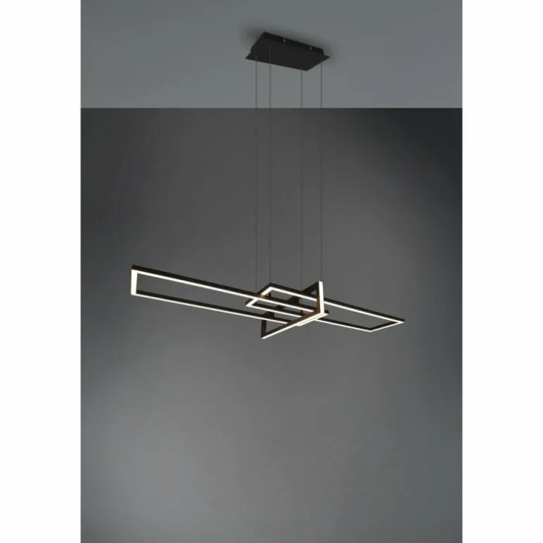 Suspension Trio Salinas LED Noir, 1 lumière
