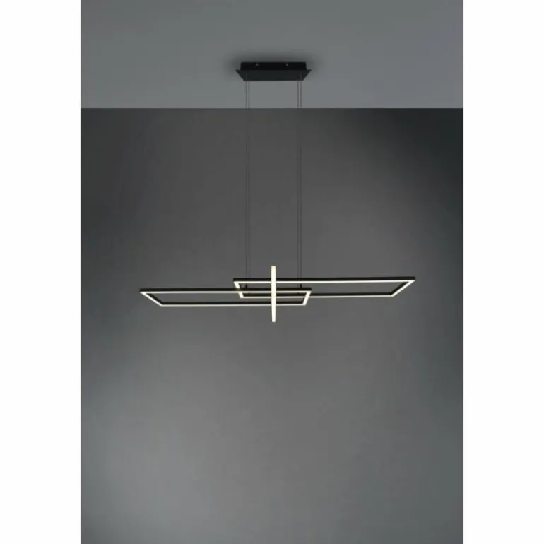 Suspension Trio Salinas LED Noir, 1 lumière