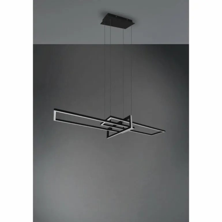 Suspension Trio Salinas LED Noir, 1 lumière