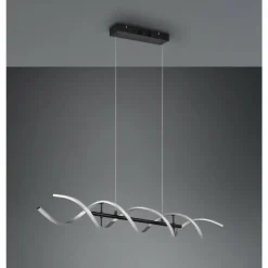 Suspension Trio Sequence LED Aluminium, Noir, 1 lumière