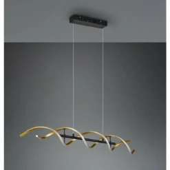 Suspension Trio Sequence LED Laiton, Noir, 1 lumière