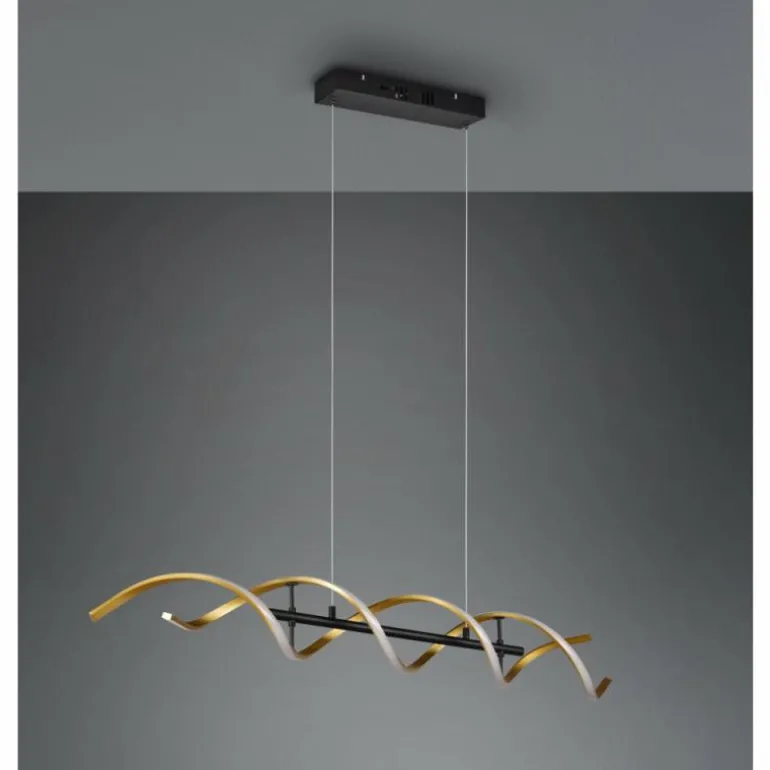 Suspension Trio Sequence LED Laiton, Noir, 1 lumière