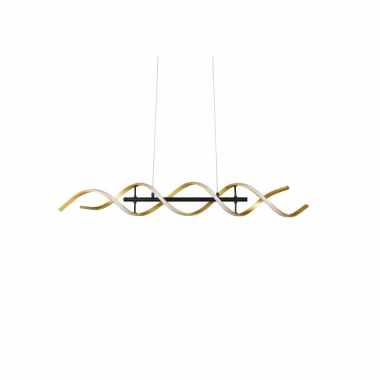 Suspension Trio Sequence LED Laiton, Noir, 1 lumière