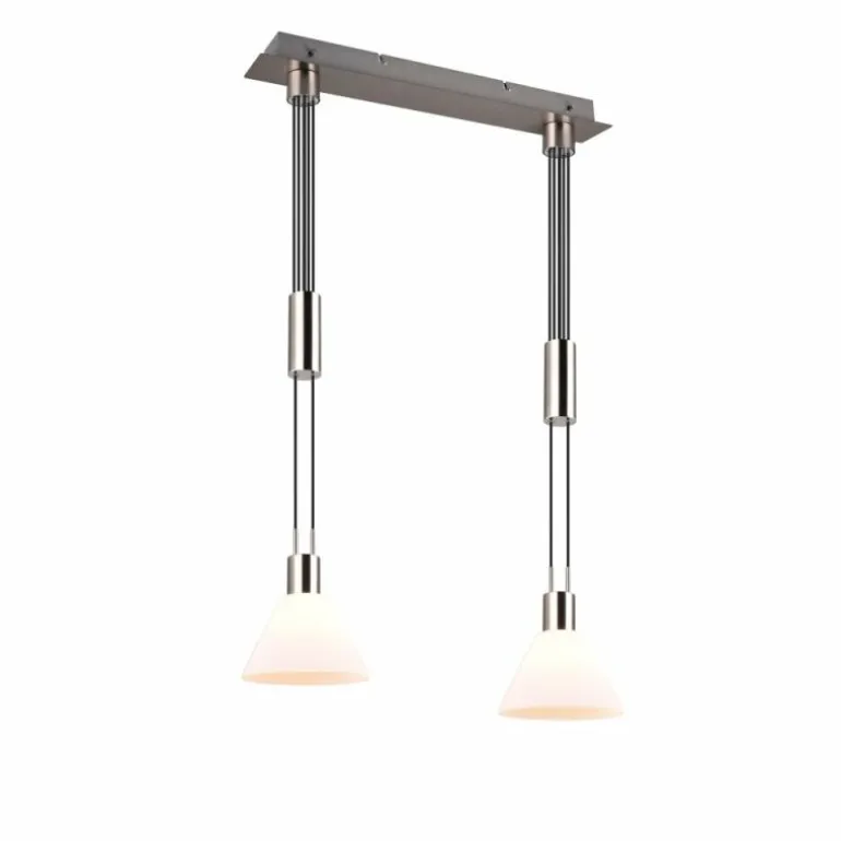 Suspension Trio STANLEY Nickel mat, 2 lumières