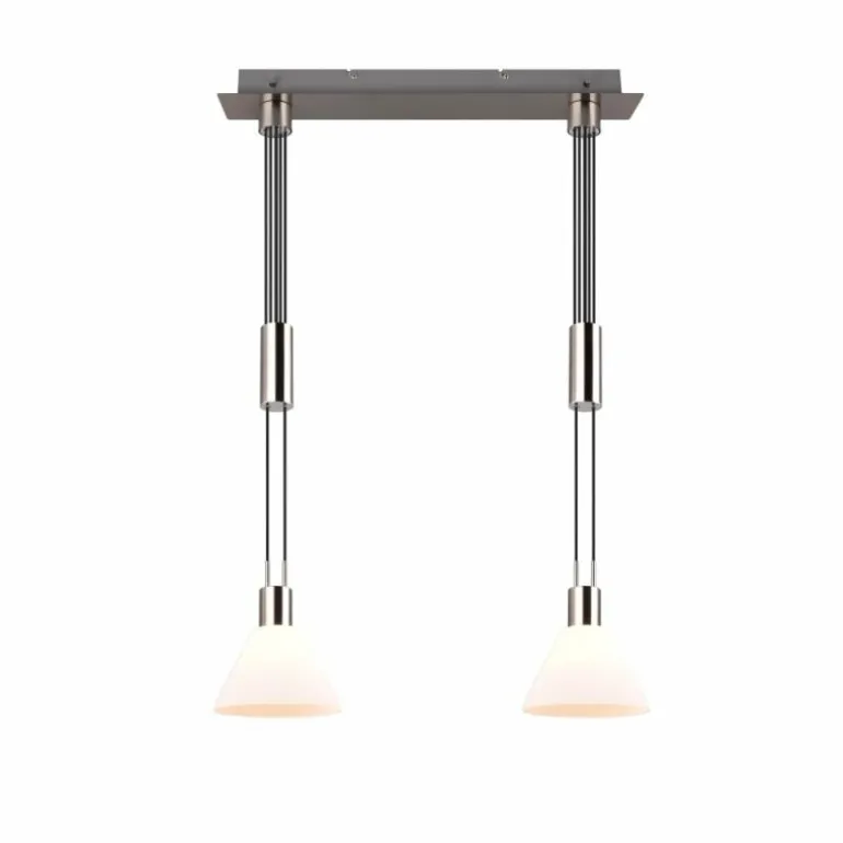 Suspension Trio STANLEY Nickel mat, 2 lumières