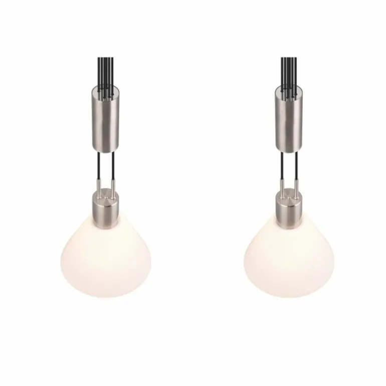 Suspension Trio STANLEY Nickel mat, 2 lumières