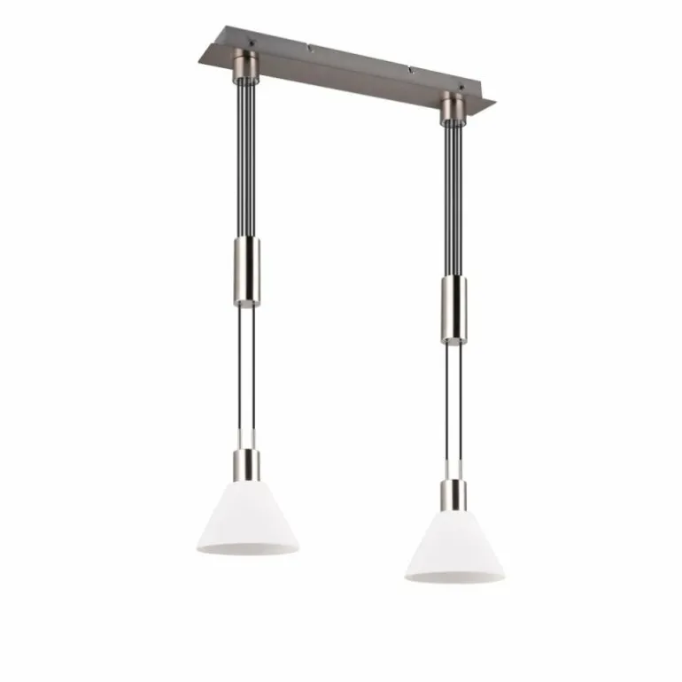 Suspension Trio STANLEY Nickel mat, 2 lumières