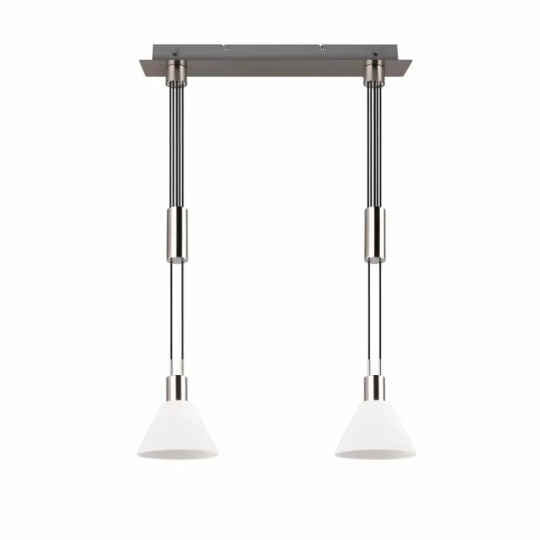 Suspension Trio STANLEY Nickel mat, 2 lumières