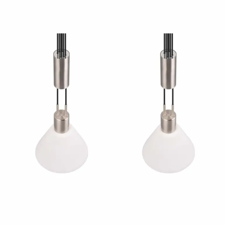 Suspension Trio STANLEY Nickel mat, 2 lumières