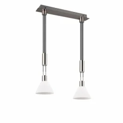 Suspension Trio STANLEY Nickel mat, 2 lumières
