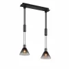 Suspension Trio STANLEY Noir, 2 lumières
