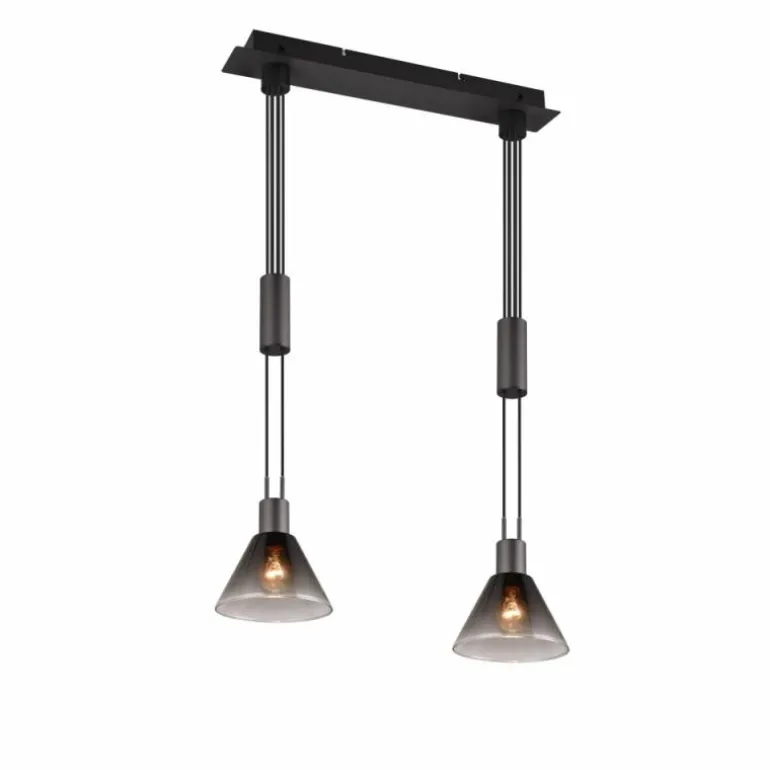 Suspension Trio STANLEY Noir, 2 lumières