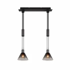Suspension Trio STANLEY Noir, 2 lumières
