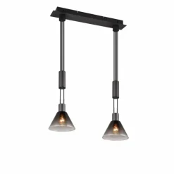 Suspension Trio STANLEY Noir, 2 lumières