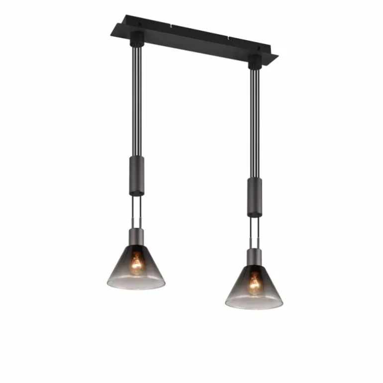 Suspension Trio STANLEY Noir, 2 lumières