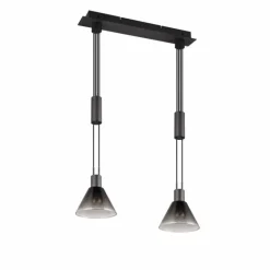 Suspension Trio STANLEY Noir, 2 lumières
