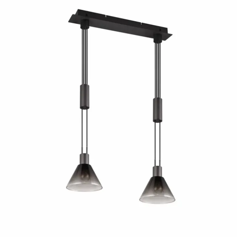 Suspension Trio STANLEY Noir, 2 lumières