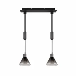 Suspension Trio STANLEY Noir, 2 lumières