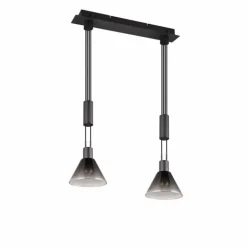 Suspension Trio STANLEY Noir, 2 lumières