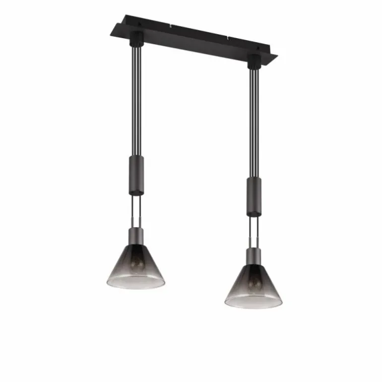 Suspension Trio STANLEY Noir, 2 lumières