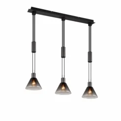 Suspension Trio STANLEY Noir, 3 lumières