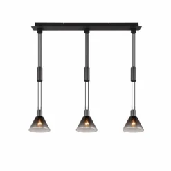 Suspension Trio STANLEY Noir, 3 lumières
