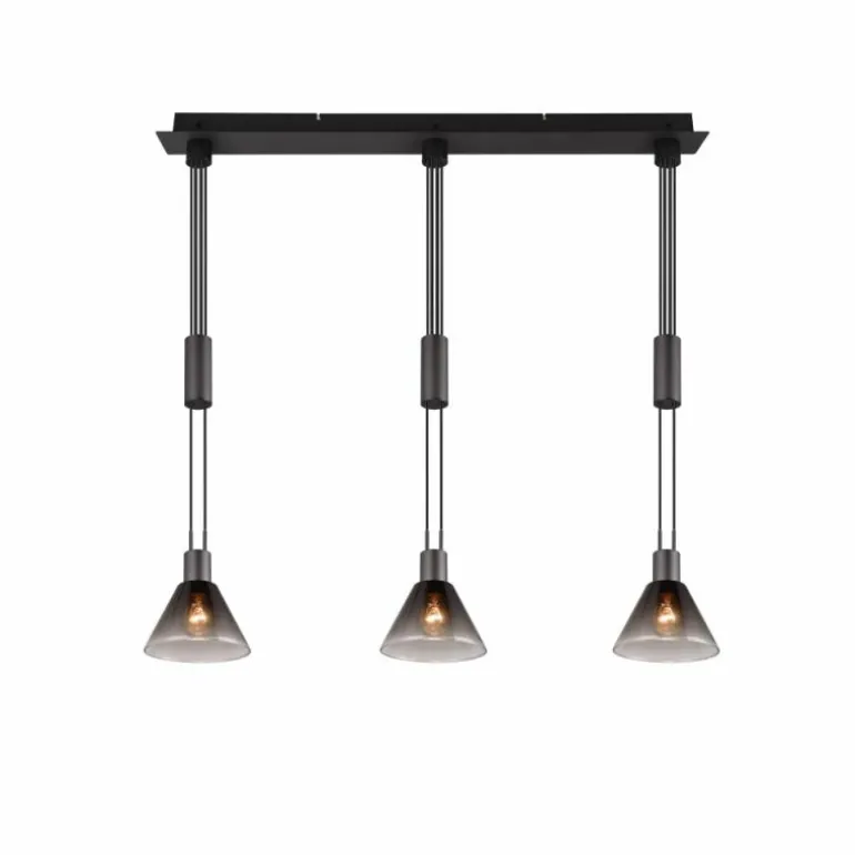 Suspension Trio STANLEY Noir, 3 lumières