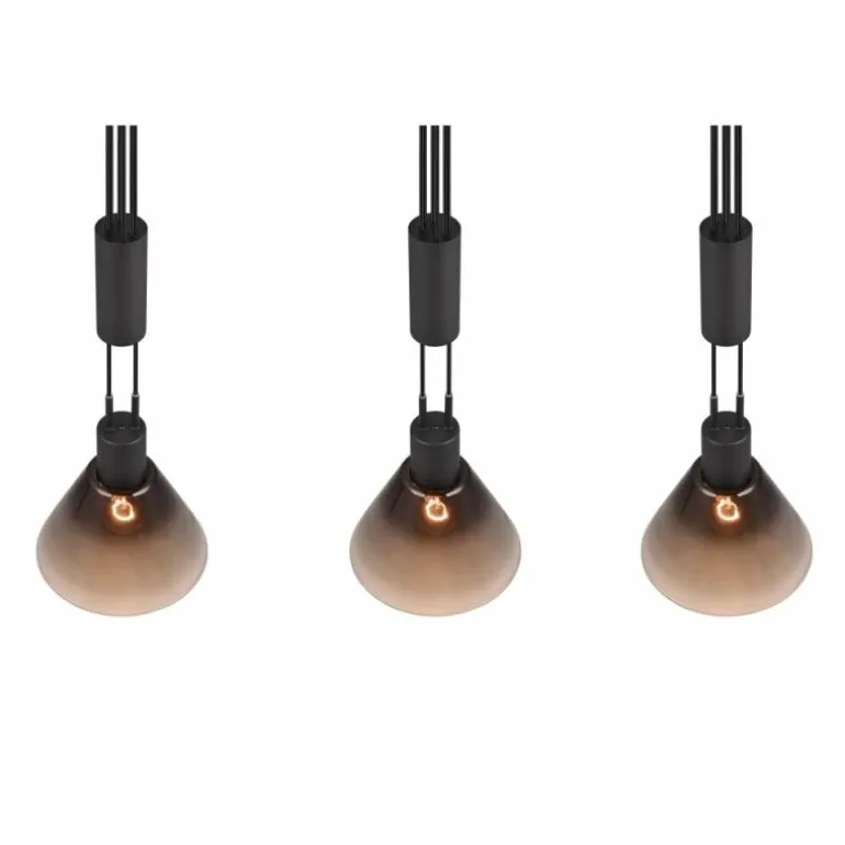 Suspension Trio STANLEY Noir, 3 lumières