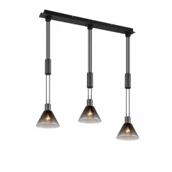 Suspension Trio STANLEY Noir, 3 lumières