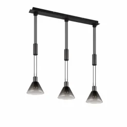 Suspension Trio STANLEY Noir, 3 lumières