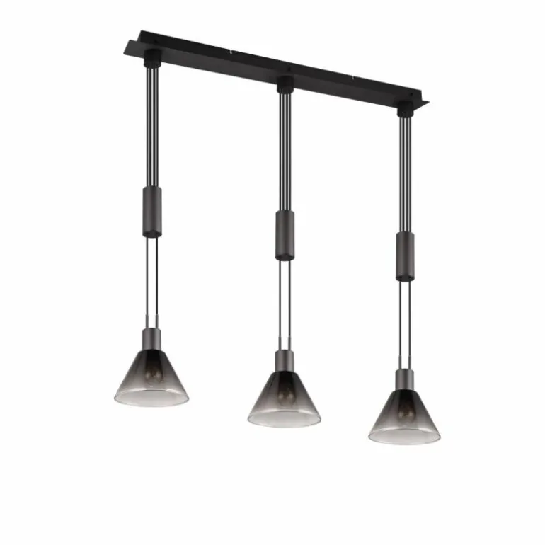 Suspension Trio STANLEY Noir, 3 lumières