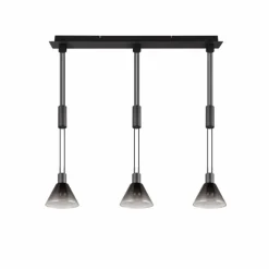 Suspension Trio STANLEY Noir, 3 lumières