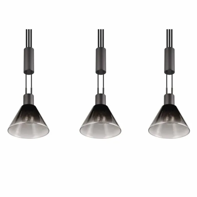 Suspension Trio STANLEY Noir, 3 lumières