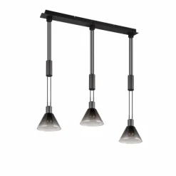 Suspension Trio STANLEY Noir, 3 lumières