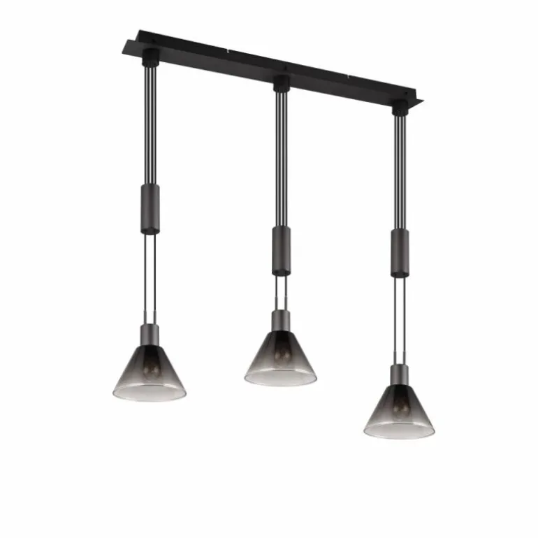 Suspension Trio STANLEY Noir, 3 lumières
