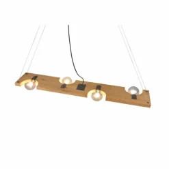 Suspension Trio Tailor Brun foncé, Écru, Nickel mat, 4 lumières