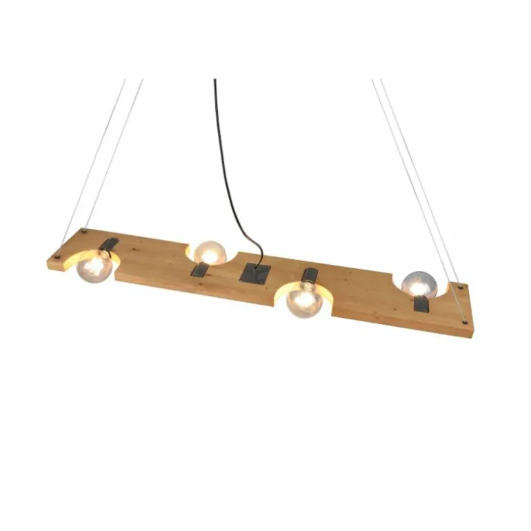 Suspension Trio Tailor Brun foncé, Écru, Nickel mat, 4 lumières