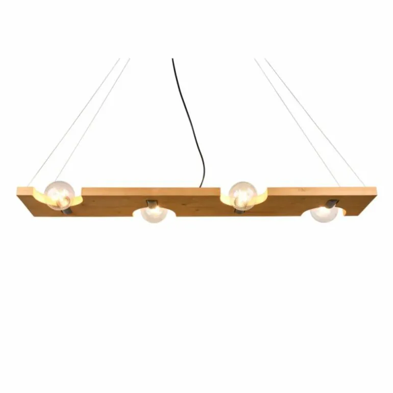 Suspension Trio Tailor Brun foncé, Écru, Nickel mat, 4 lumières