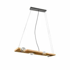 Suspension Trio Tailor Brun foncé, Écru, Nickel mat, 4 lumières