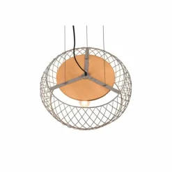 Suspension Trio Tamil Brun foncé, Nickel mat, 3 lumières