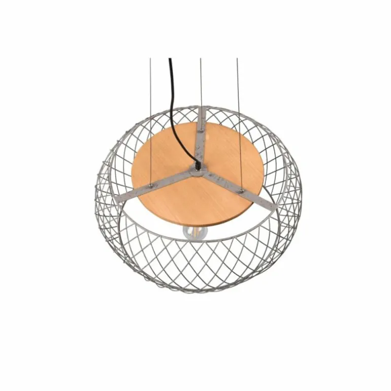 Suspension Trio Tamil Brun foncé, Nickel mat, 3 lumières