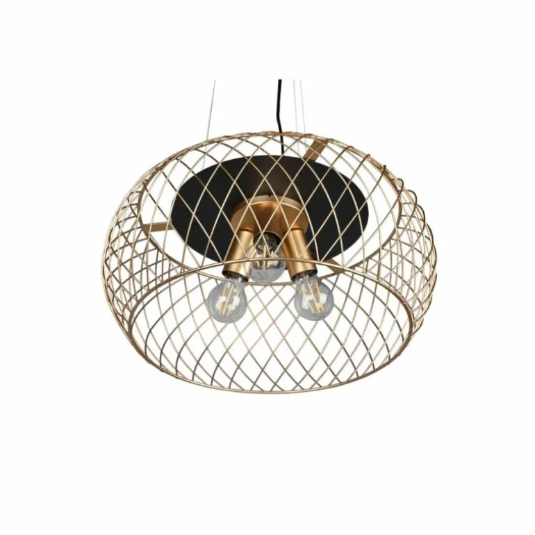 Suspension Trio Tamil Noir, 3 lumières