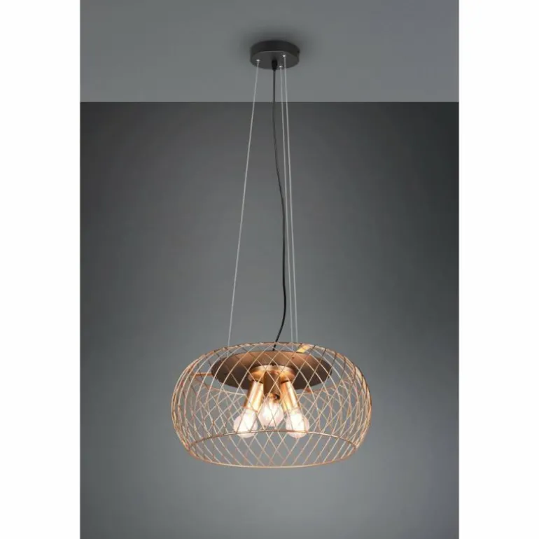 Suspension Trio Tamil Noir, 3 lumières