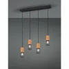 Suspension Trio Tosh LED Noir, 4 lumières