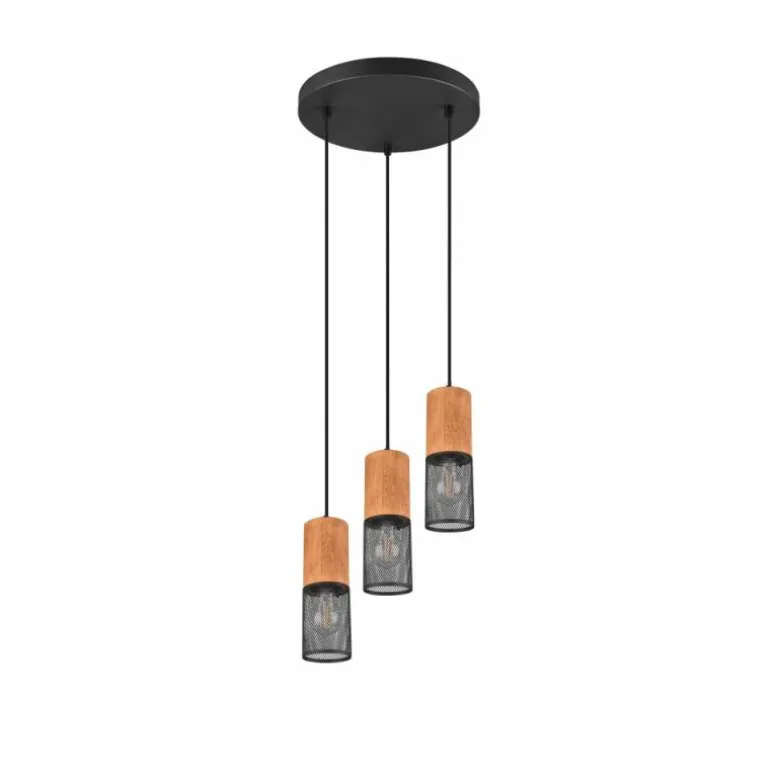 Suspension Trio Tosh Noir, 3 lumières